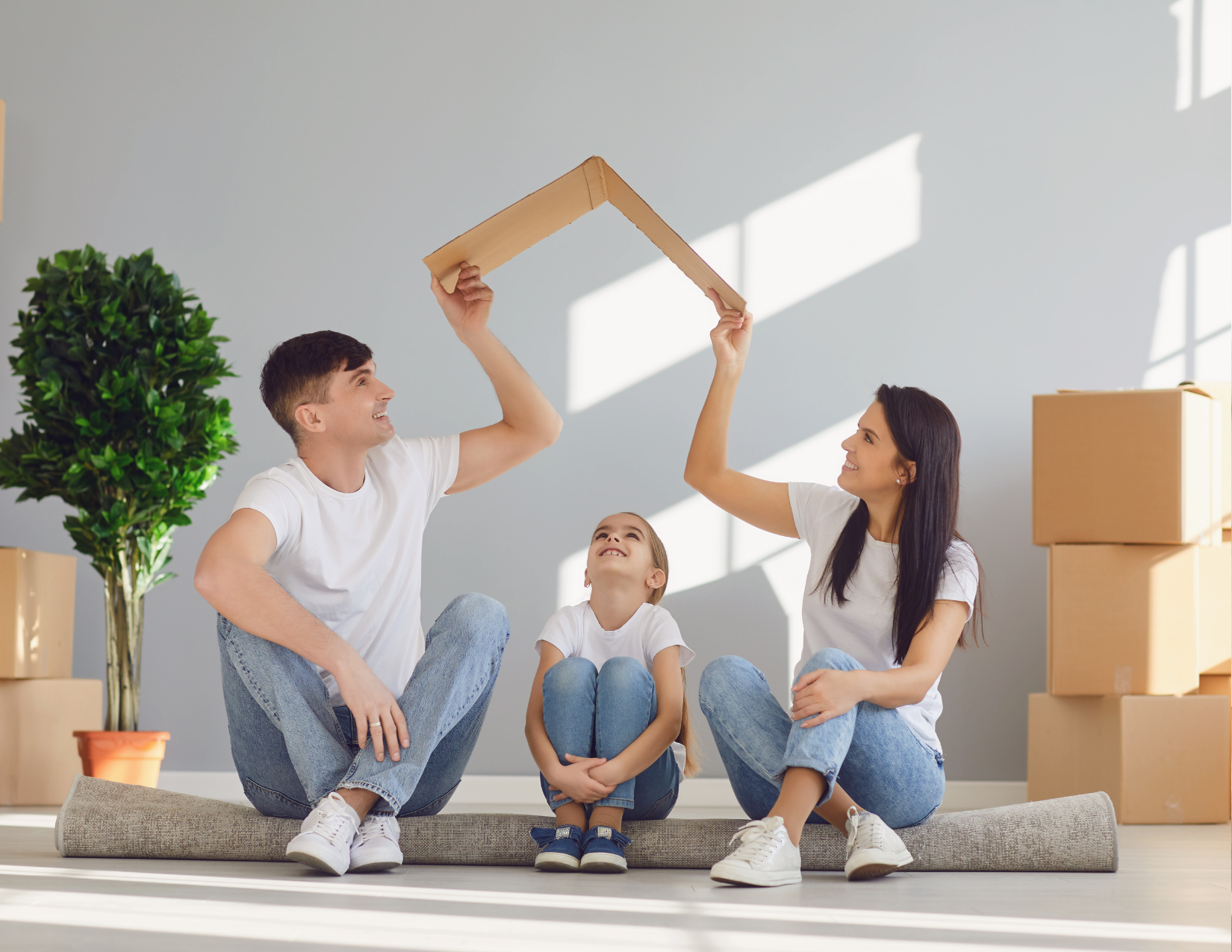 Happy family protected